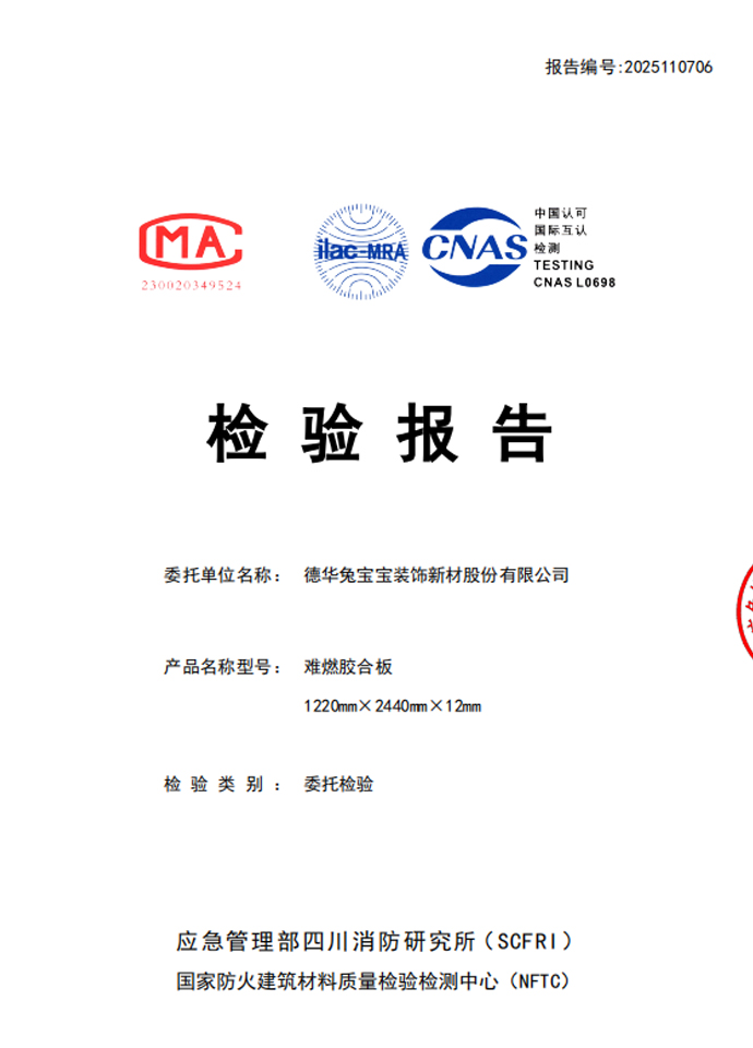 燃烧性能检测报告